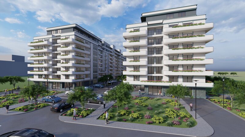 Pipera Plaza, apartament 2 camere, 2 terase, bloc finalizat.